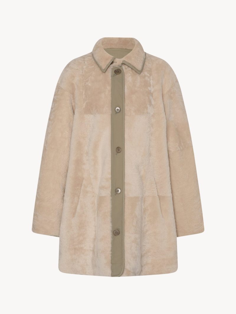 Aurelia Coat in Shearling and Nylon