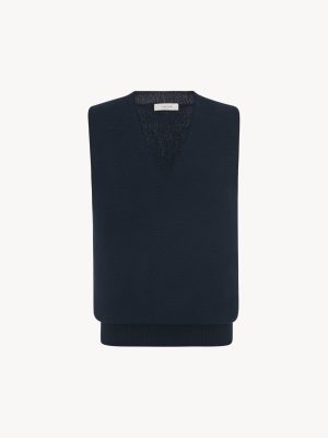 Cowen Vest in Virgin Wool and Cotton