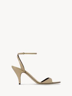 Vika Ankle Strap Heel in Leather
