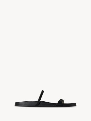 Hugh Thin Strap Slide in Leather