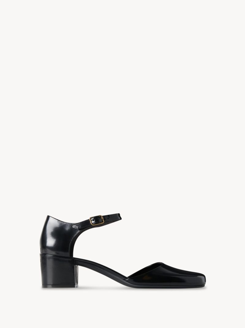 Penelope Ankle Strap Heel in Leather