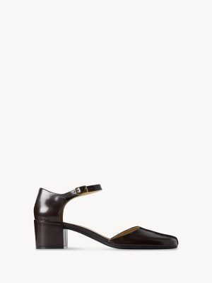 Penelope Ankle Strap Heel in Leather