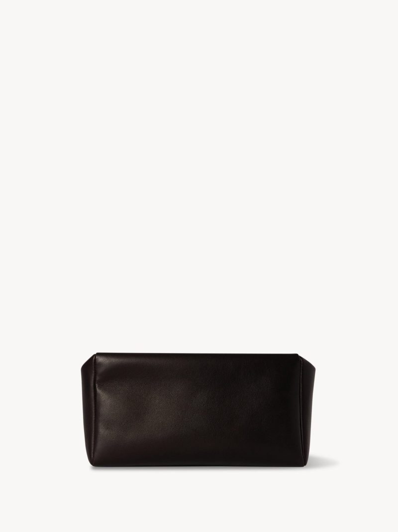 Squared Compact Clutch Bag in Leather