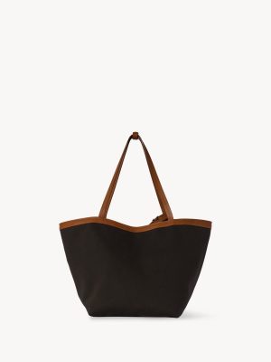 Park Tote Three Canvas Bag in Cotton and Leather